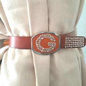 Guess | Unisex Buckle Belt with Studded Details